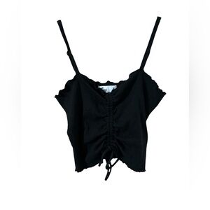 Hollister Black Ruched Camisole Medium